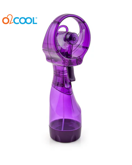 O2COOL Deluxe Handheld Battery Powered Misting Fan - PURPLE