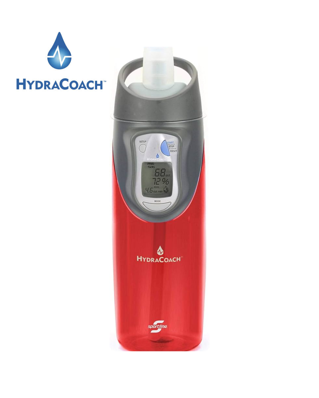 HydraCoach - Red - 22Oz BPA-Free Bottle.