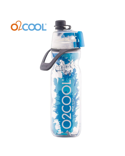 O2Cool Arcticsqueeze Insulated Mist 'N Sip Squeeze Bottle 20 Oz., (Blue/Blue Splash)