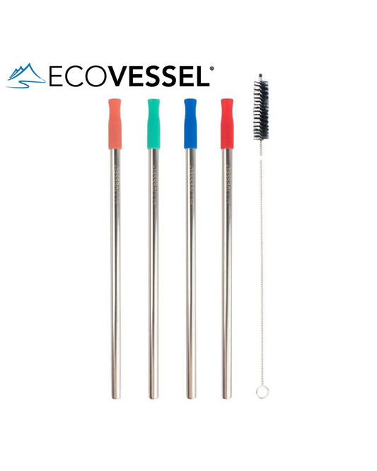 Ecovessel - Stainless Steel Straw Pack of 4