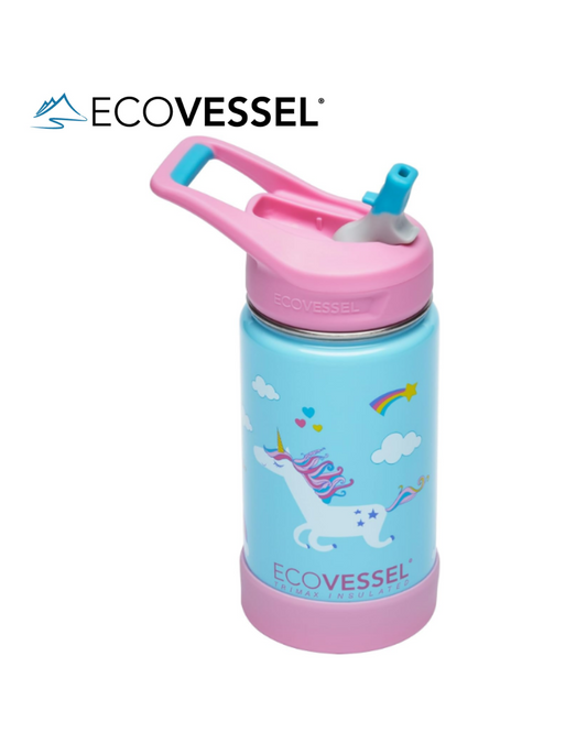 FROST - 12oz (355ml) Kids TriMax Triple Insulated Steel Bottle with Straw Top (Llama)