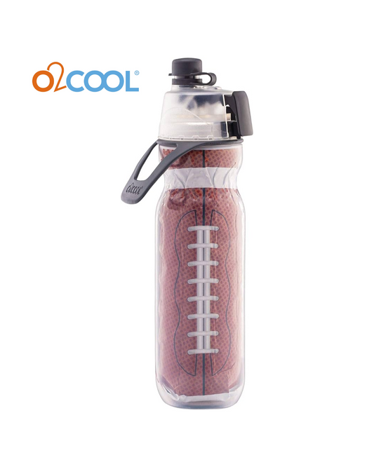 O2COOL Mist N' Sip Insulated Water Squeeze Bottle-20 oz, 20 Ounce, (Rugby)