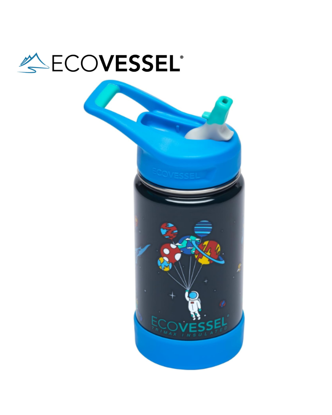 FROST - 12oz (355ml) Kids TriMax Triple Insulated Steel Bottle with Straw Top (Outerspace)