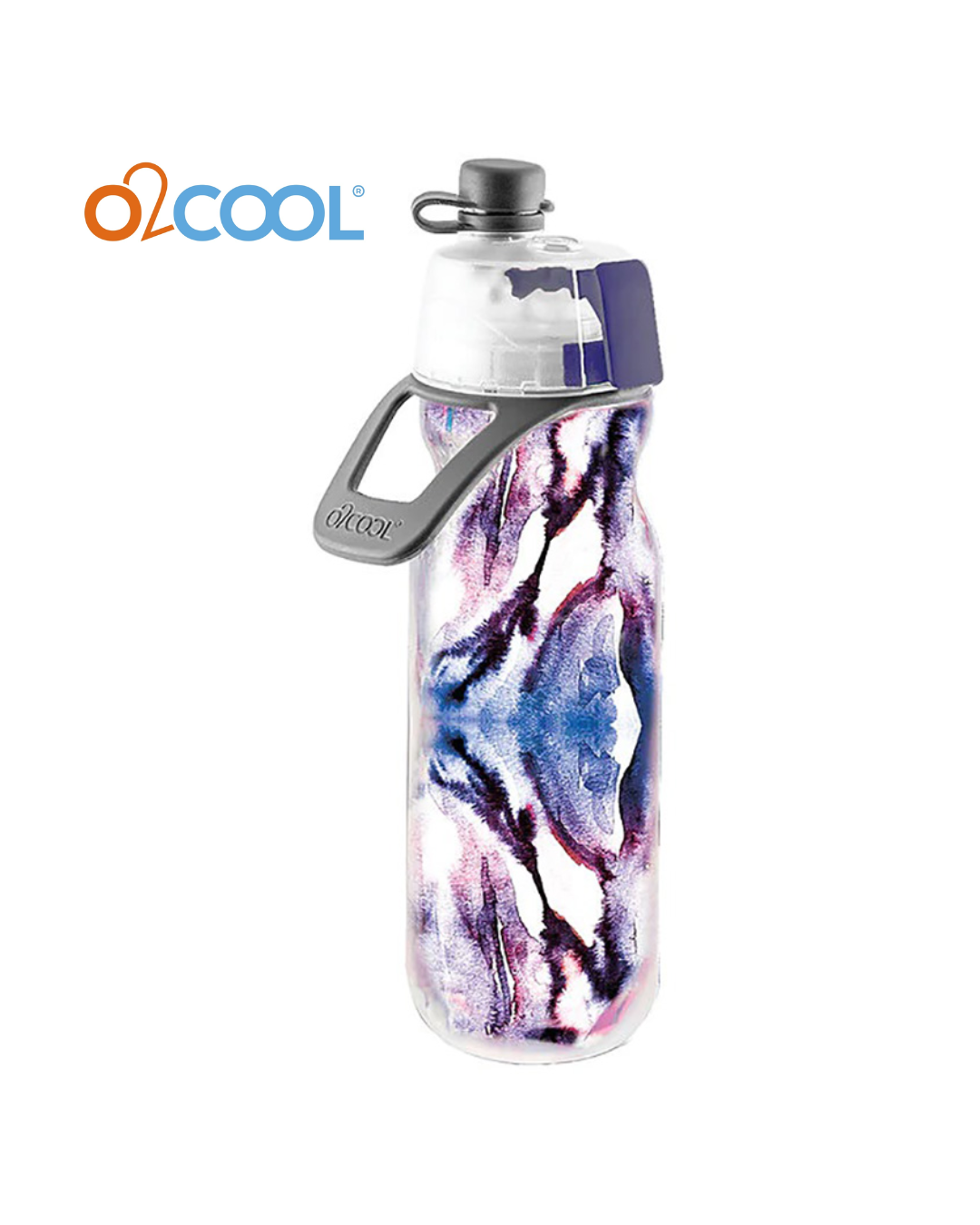 O2COOL Mist 'N Sip Insulated Water Bottle - (Tie Dye Purple)