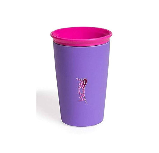 Wow Cup 203- Kids - NEW Innovative 360 Spill Free Drinking Cup - BPA Free - 270ml (Purple)