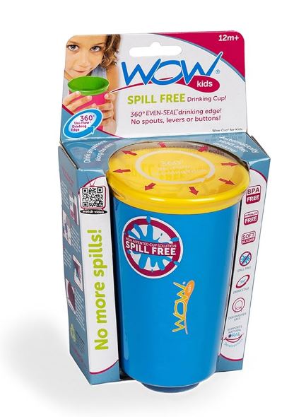 Wow Cup 204 - BPA Free - 9 Ounce (Blue with yellow Lid)