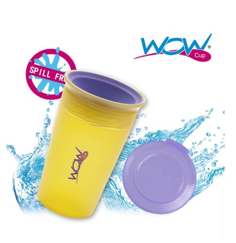 WOW Cup 205® for Kids with Freshness Lid, YELLOW/PURPLE