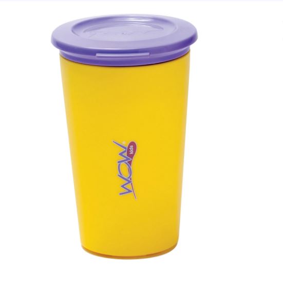 WOW Cup 205® for Kids with Freshness Lid, YELLOW/PURPLE