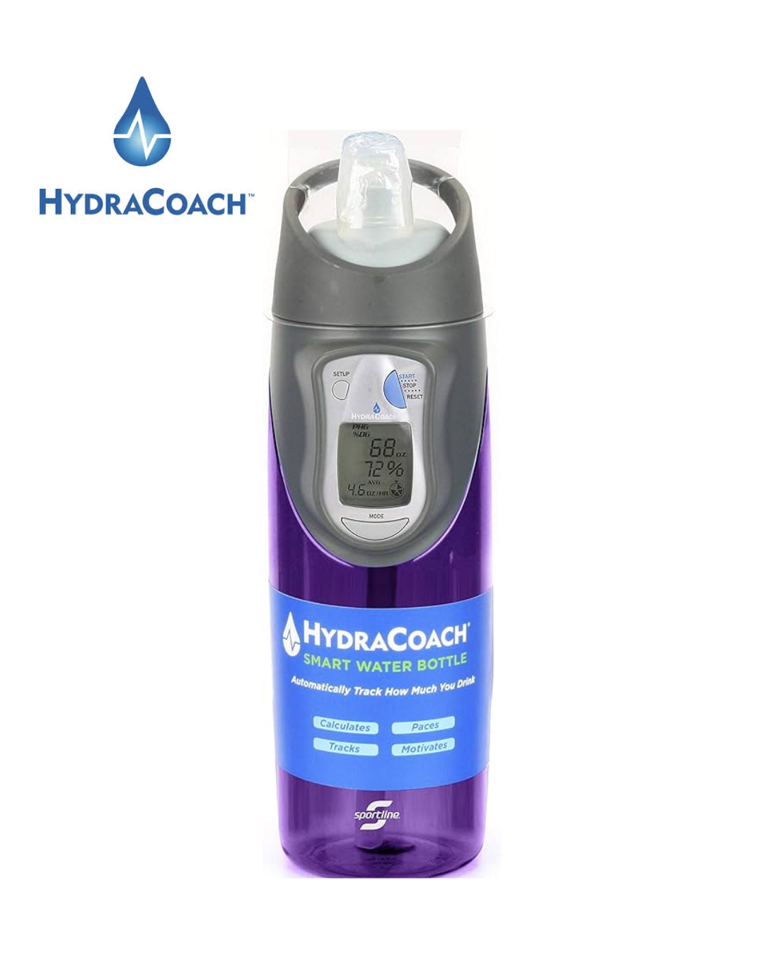 HydraCoach - Purple- 22Oz BPA-Free Bottle.