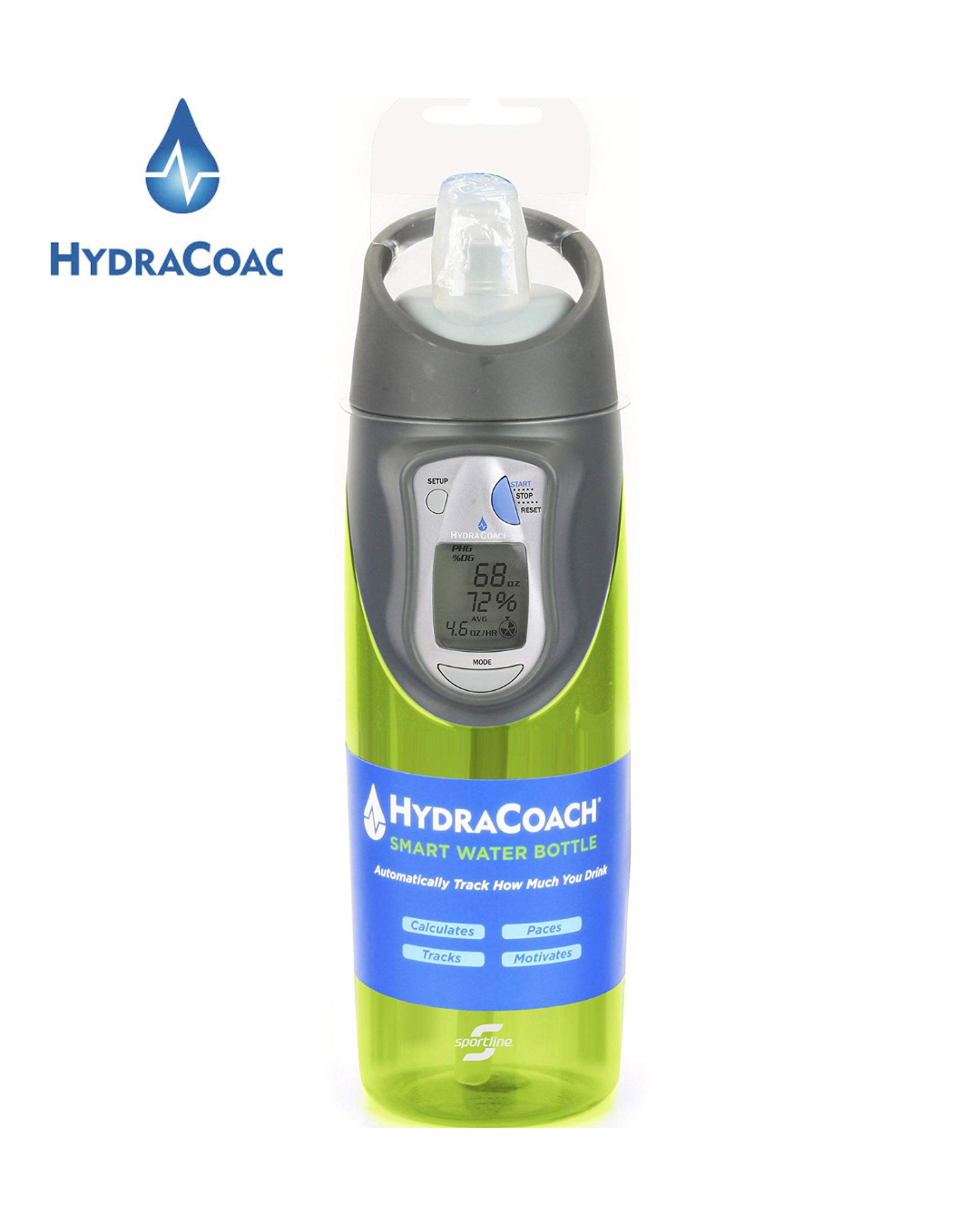 HydraCoach - Green- 22Oz BPA-Free Bottle.