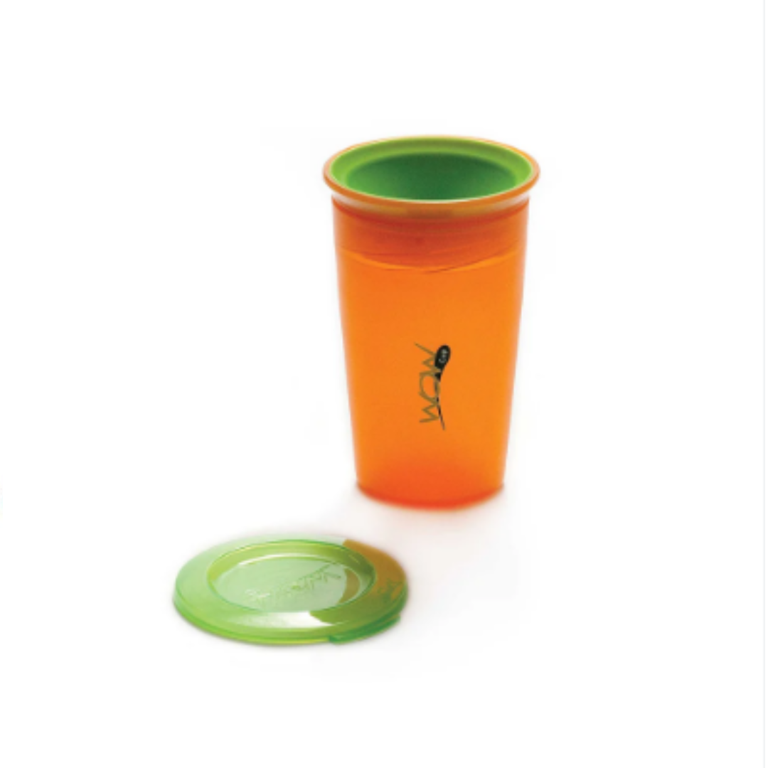 WOW CUP 222 (Translucent) - Kids WOW Cup for Kids with Freshness Lid - (GREEN)